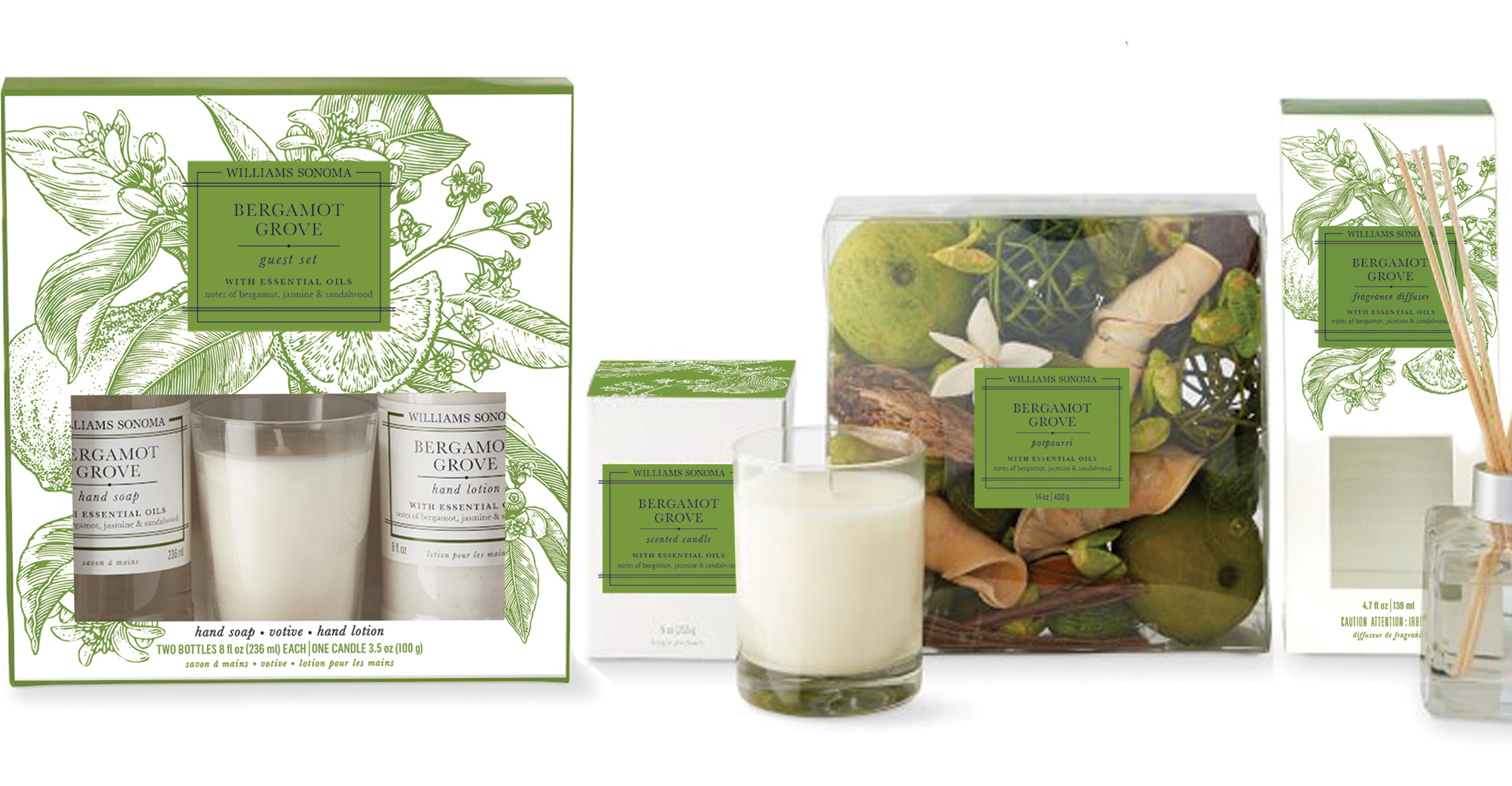 Williams Sonoma Bergamot Home Goods Packaging Design